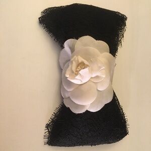 Chanel Lace Bow  Barrette